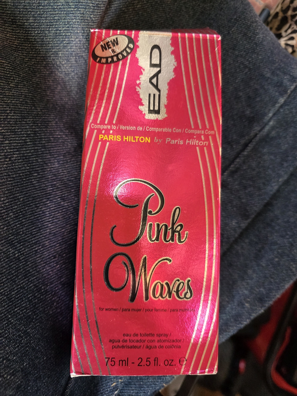 Paris Hilton Pink Waves Boxed Perfume - Bright Pink with Silver